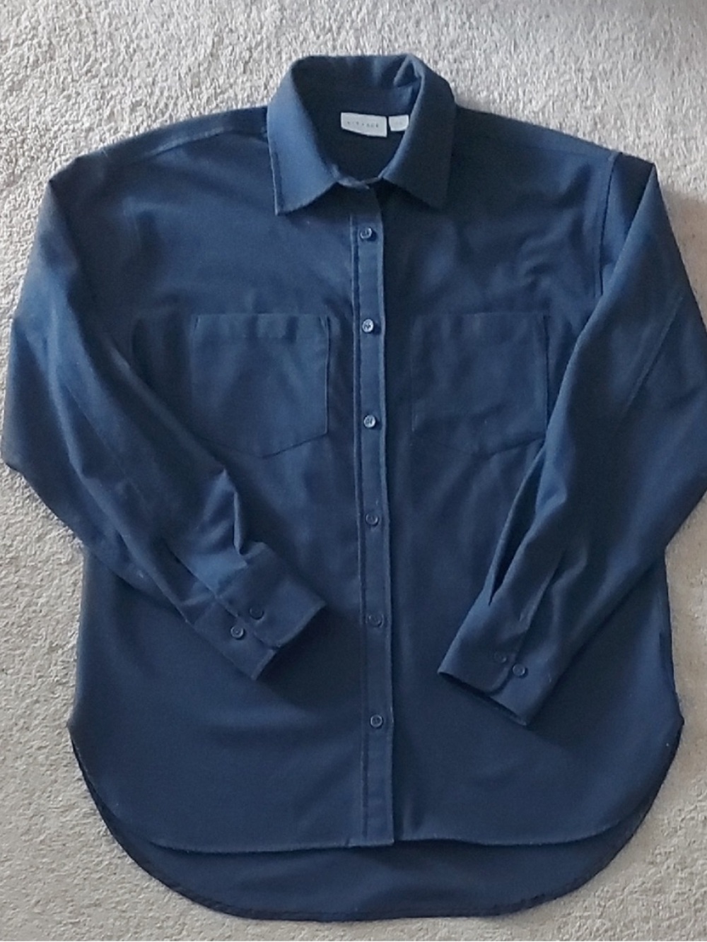 Kit+Ace navy button down shirt